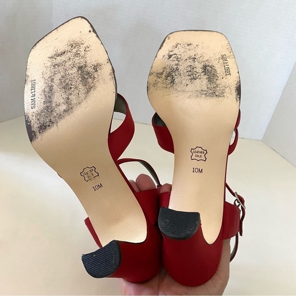 Sam & Libby “Marla” Cabernet Red Formal Heels size 10 — Y2K - Picture 13 of 14